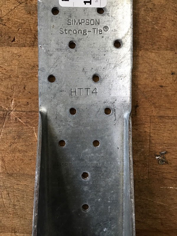 Simpson HTT4 Tension Tie Down Second Use Building Materials and