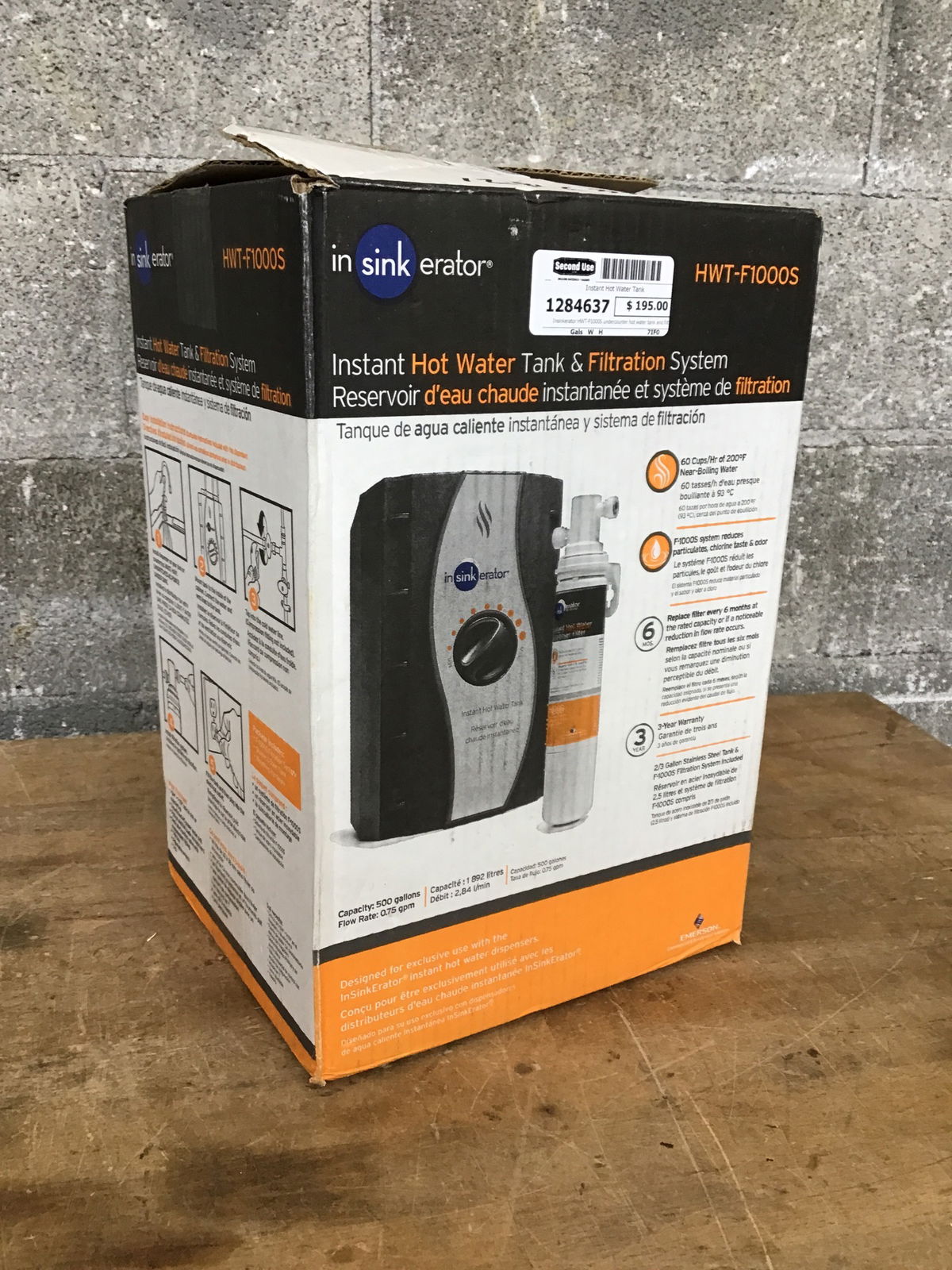 Instant Hot Water Heater InSinkErator HWT-F1000S Instant Hot Water