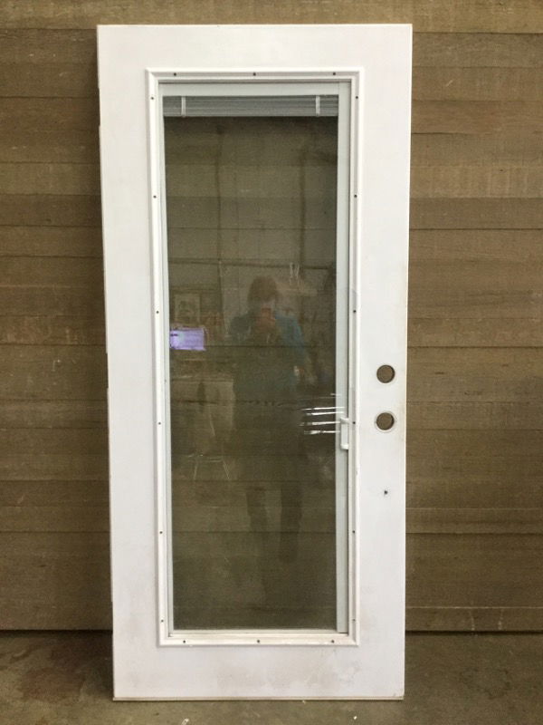 Exterior Full Lite Door with Enclosed Blinds Second Use